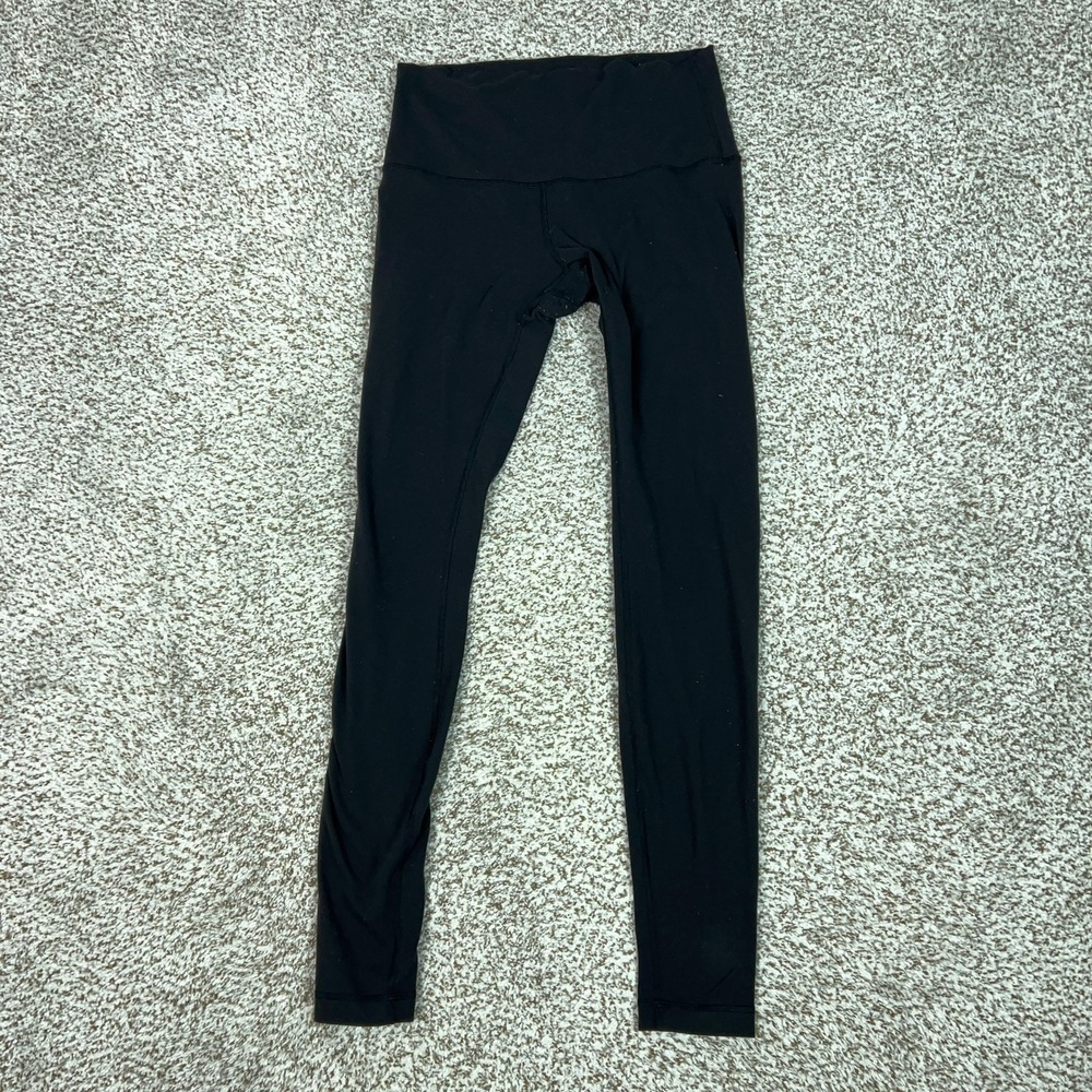 Lululemon Pants Womens 10 Black High Rise Ankle Leggings Yoga Gym Sport Workout